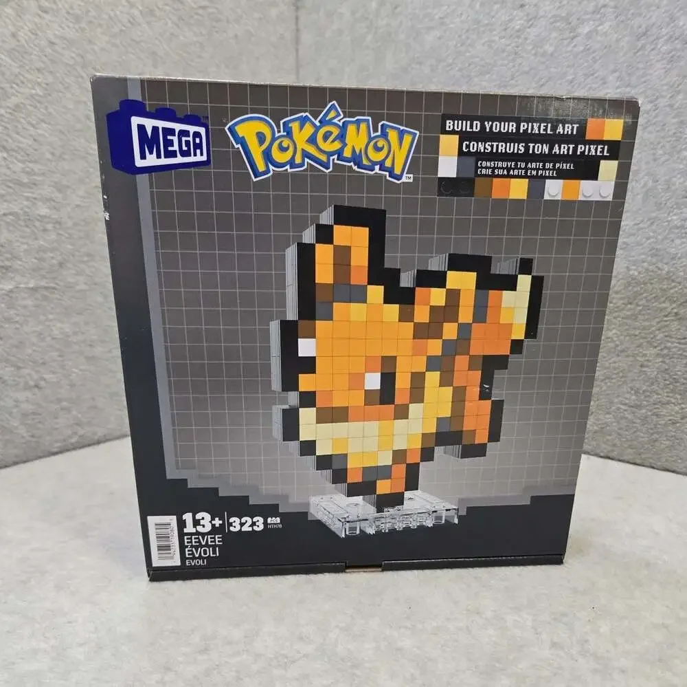 Mega Pokemon Eevee Pixel Art Building‎ Set 323 Pieces HTH78